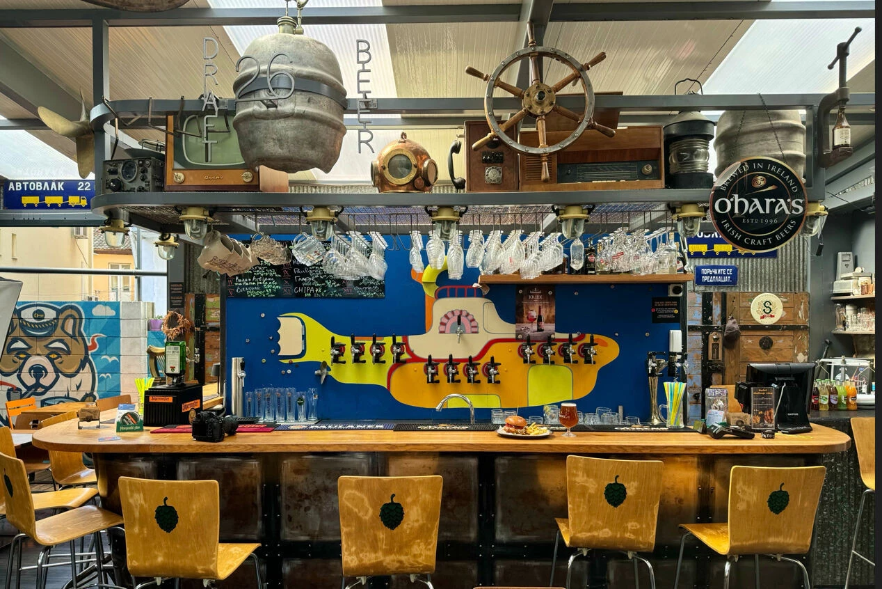 28 крана за наливна бира в Бира Бар Ключето