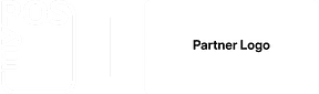 myPOS Logo with partner logo on black background