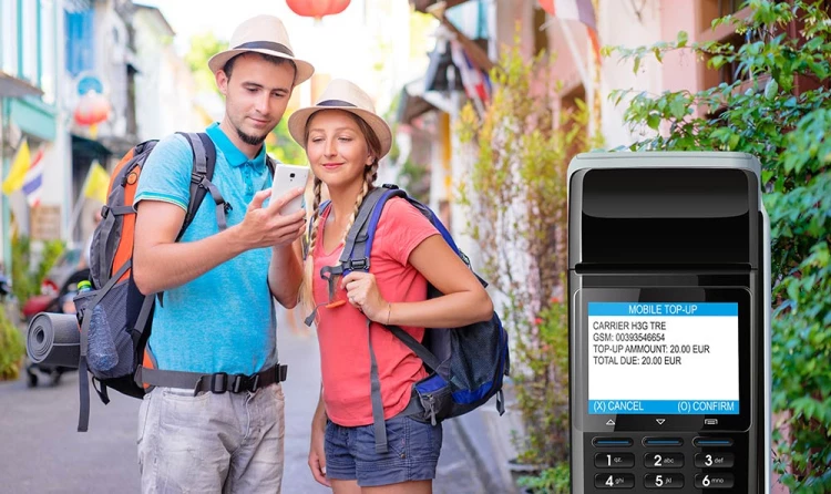 recharge prepaid services from your payment terminal