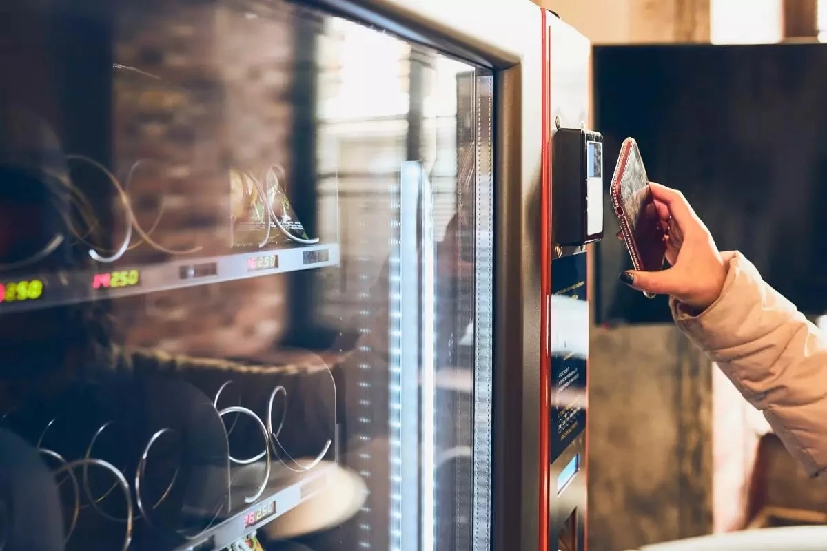 Paiement sur un distributeur automatique