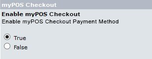 Enable myPOS Checkout Payment Method