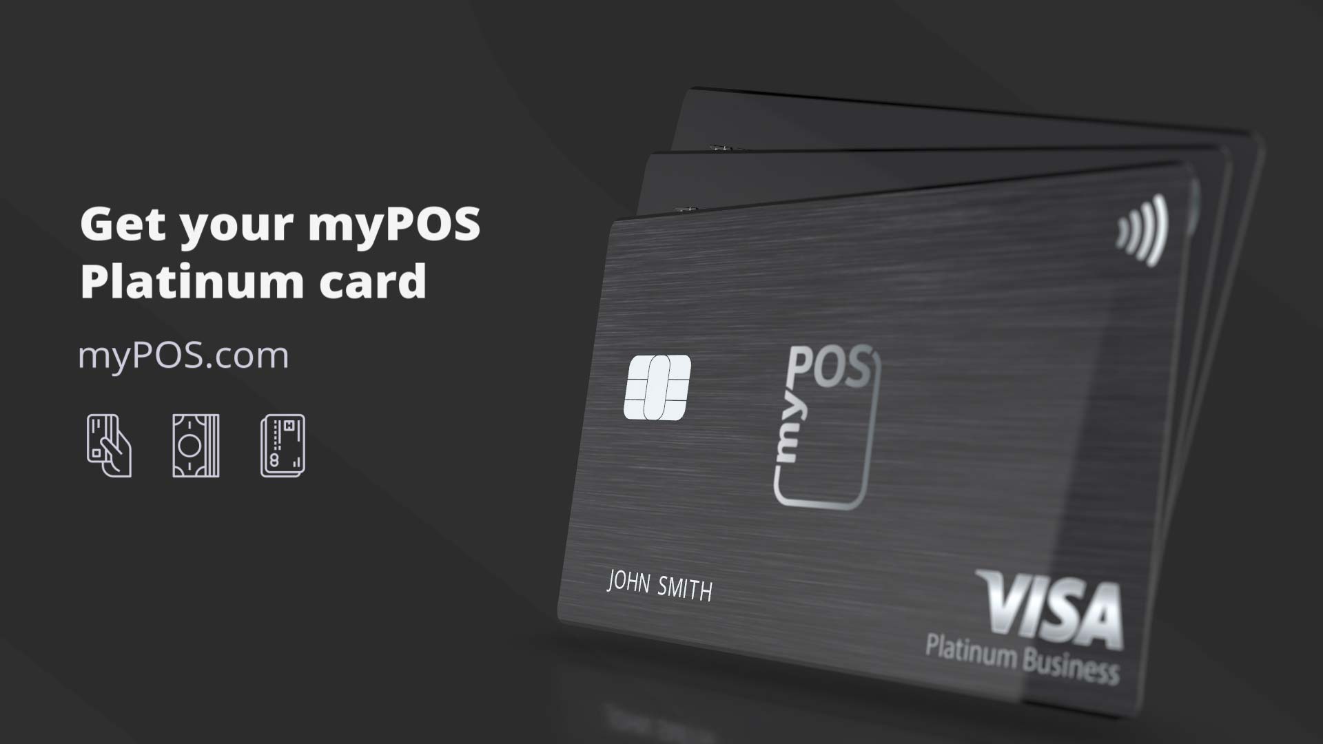 Conheça os cartões myPOS Visa Platinum