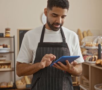 Man with a tablet
