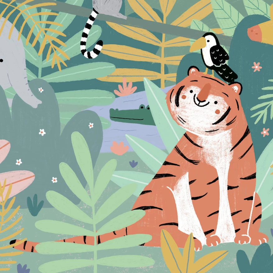 arte astratta di una tigre
