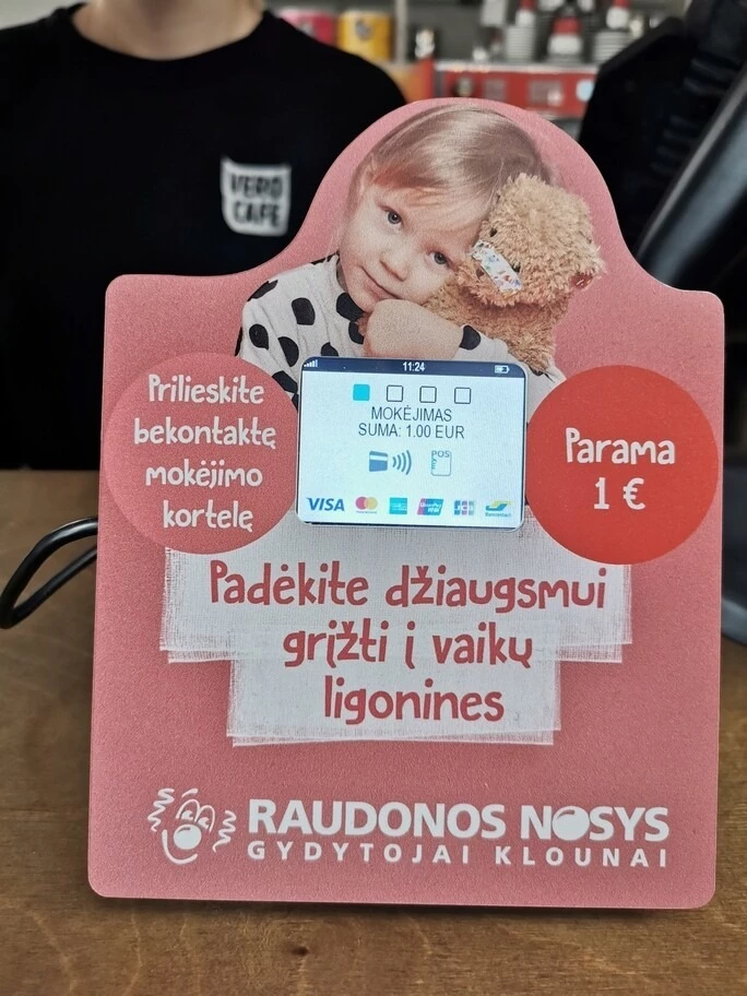 Lėšų rinkimas naudojant kortelių aparatą